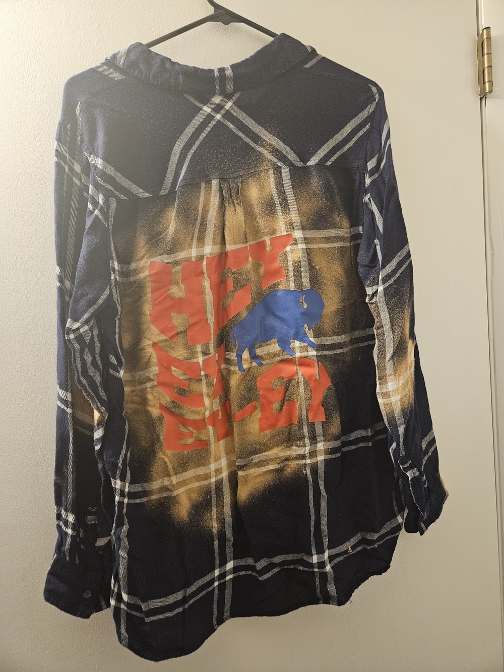 Upcycled Custom Made Buffalo Bills Flannel Shirt